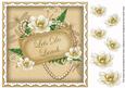 Cream Magnolia Lets Do Lunch 8in Decoupage Topper
