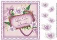 Lilac Magnolia Lets Do Lunch 8in Decoupage Topper