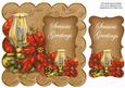 Vtea Candle Lantern Seasons Greetings 8in Scallop Topper