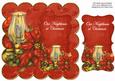 Red Candlelantern Neighbours at Christmas 8in Scallop Topper