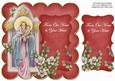 Red Mother Mary Our House to Your House 8in Scallop Topper