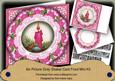 Cerise Candle Happy Christmas 8in Doily Shaker Cf Mini Kit