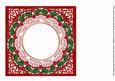 Red Poinsettia Happy Christmas 8in Insert Panel