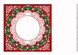 Red Poinsettia Merry Christmas Hny 8in Insert Panel