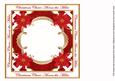 Red Poinsettia Across the Miles Lattice 8in Insert Panel