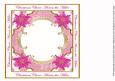Cerise Poinsettia Across the Miles Lattice 8in Insert Panel