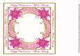 Cerise Poinsettia All the Family Lattice 8in Insert Panel