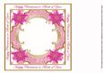 Cerise Poinsettia Both of You Lattice 8in Insert Panel