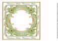 Olive Poinsettia Christmas Wishes Lattice 8in Insert Panel