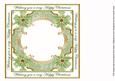 Olive Poinsettia Happy Christmas Lattice 8in Insert Panel
