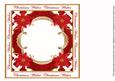 Red Poinsettia Christmas Wishes Lattice 8in Insert Panel