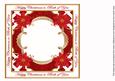 Red Poinsettia Both of You Lattice 8in Insert Panel