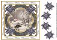 Black Wwalk Christmas Wishes Lattice Corner 8in Topper