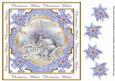 Blue Church Christmas Wishes Lattice Corner 8in Topper