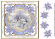 Blue Church Happy Christmas Lattice Corner 8in Topper