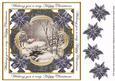 Black Wwalk Happy Christmas Lattice Corner 8in Topper