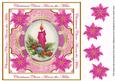 Cerise Candle Across the Miles Lattice Corner 8in Topper
