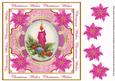 Cerise Candle Christmas Wishes Lattice Corner 8in Topper