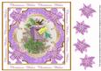 Lilac Postbox Christmas Wishes Lattice Corner 8in Topper