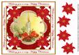 Single Candle Happy Christmas Lattice Corner 8in Topper