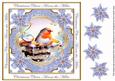 Blue Robin Across the Miles Lattice Corner 8in Topper