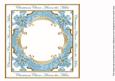 Teal Poinsettia Across the Miles Lattice 8in Insert Panel