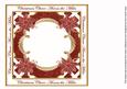 Plum Poinsettia Across the Miles Lattice 8in Insert Panel