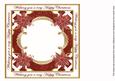 Plum Poinsettia Happy Christmas Lattice 8in Insert Panel