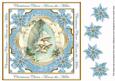 Teal Snowbells Across the Miles Lattice Corner 8in Topper