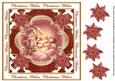 Snowy Village Happy Christmas Lattice Corner 8in Topper
