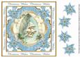 Teal Snowbells Christmas Wishes Lattice Corner 8in Topper