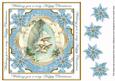 Teal Snowbells Happy Christmas Lattice Corner 8in Topper