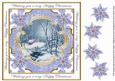 Blue Walk Happy Christmas Lattice Corner 8in Topper