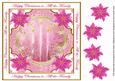 Cerise Candles All the Family Lattice Corner 8in Topper
