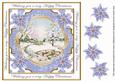 Blue Snowscene Happy Christmas Lattice Corner 8in Topper