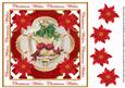 Lovebirds Red Christmas Wishes Lattice Corner 8in Topper