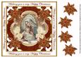Mother Mary Happy Christmas Lattice Corner 8in Topper