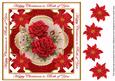 Red Roses Both of You Lattice Corner 8in Topper