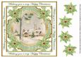 Winter Pub Christmas Wishes Lattice Corner 8in Topper