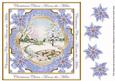 Blue Snowscene Across the Miles Lattice Corner 8in Topper