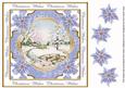 Blue Snowscene Christmas Wishes Lattice Corner 8in Topper