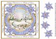 Blue Snowscene Both of You Lattice Corner 8in Topper