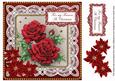Red Roses My Fiancee at Christmas 8in Sentiment Topper