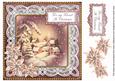 Snowy Village My Friend at Christmas 8in Sentiment Topper