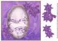 Snow Scene1 Lilac 8in Swirl Decoupage Topper