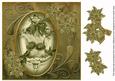 Lovebirds Olive Toned 8in Swirl Decoupage Topper