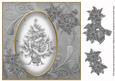 Elegant Tree Silver Toned 8in Swirl Decoupage Topper