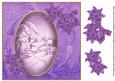 Snowy Village Lilac Toned 8in Swirl Decoupage Topper