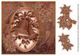 Christmas Bells Dusky Pink Toned 8in Swirl Decoupage Topper