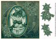 Lovebirds Teal Toned 8in Swirl Decoupage Topper